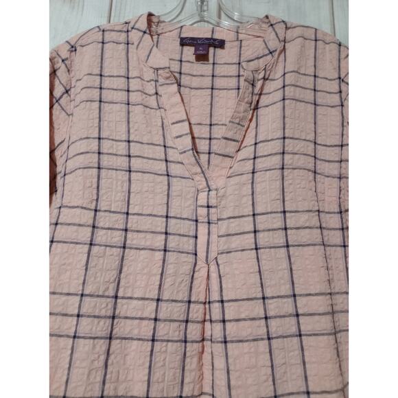 Gloria Vanderbilt Shirt Ladies‎ Extra Large Peach Short Sleeve - Picture 3 of 7